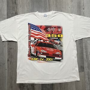 VTG Toyota/Save Mart 350 NASCAR Racing 2001 White Big Graphic Stock Car T Shirt